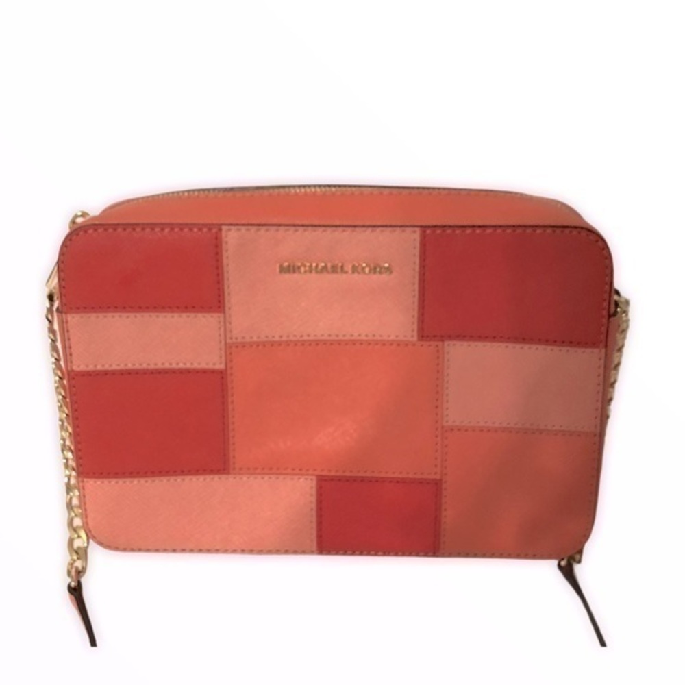 MICHAEL KORS colorblock patchwork crossbody bag